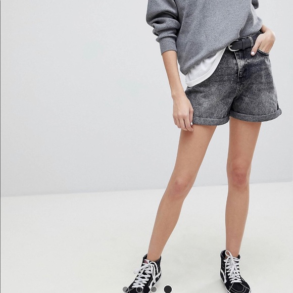ASOS Noisy May Black Mom Shorts - Picture 2 of 6